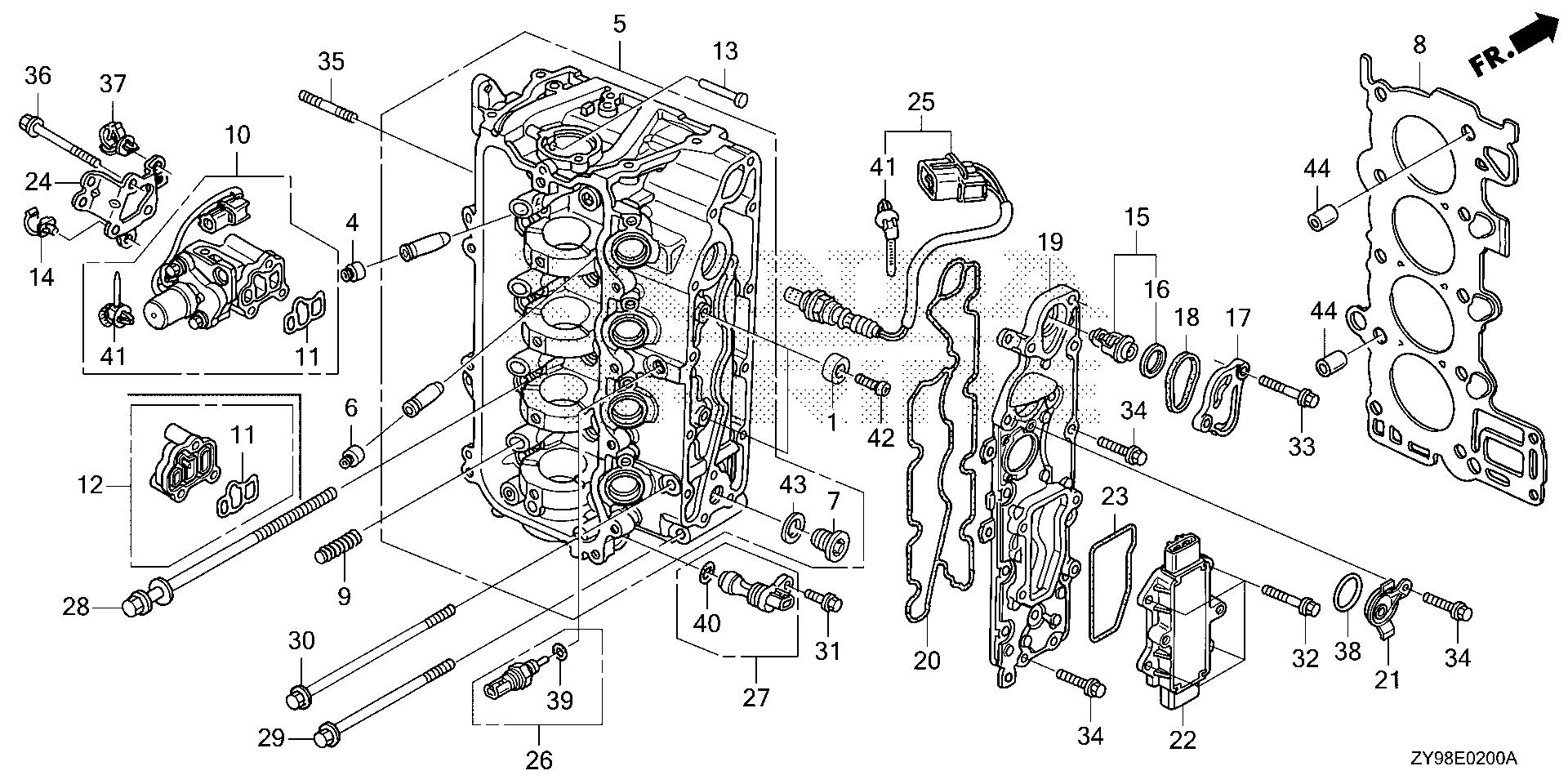 Parts for Mid - Large Outboard Engines (25 - 250hp) BF BF100 